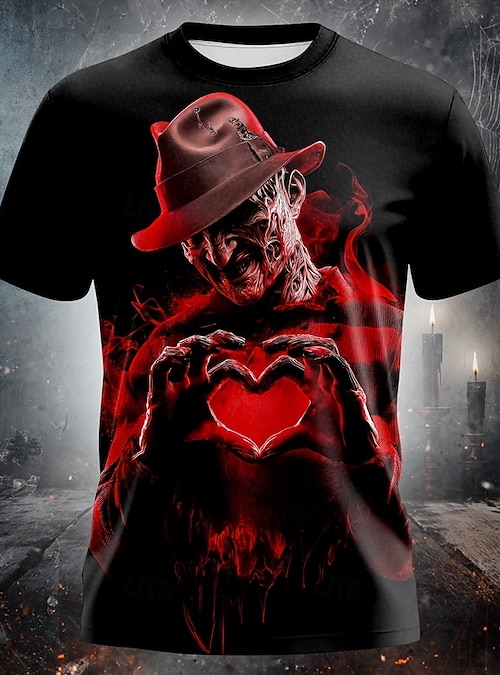 Halloween Hombre 3D Camiseta Manga Corta Camiseta Impresión 3D