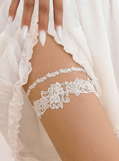 Women's Black Floral Lace Thigh Garter - Sexy Gothic Accessory for