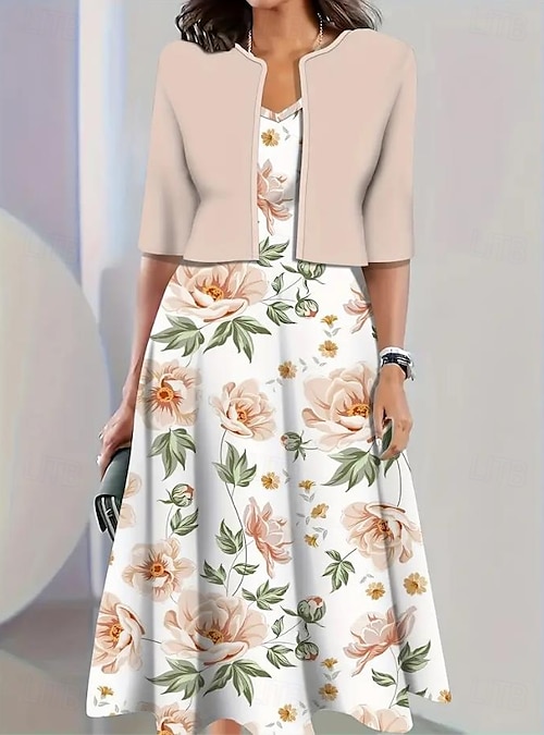beige dress semi formal Cream Organza Party Dress with Lace 6 main image 1