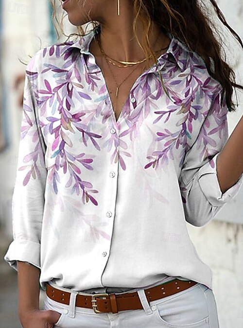 Camiseta De Mujer De Manga Larga Con Escote Redondo Largo Túnica