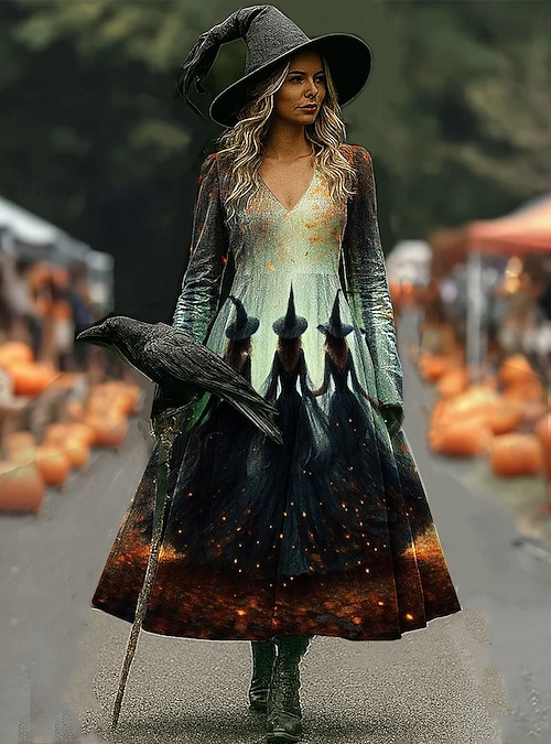 bohemian witch dress witchy boho dress