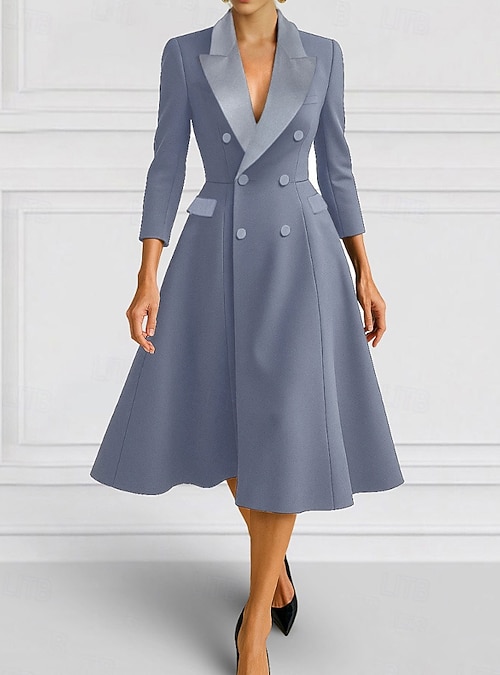 knee length dresses for ladies Buy Adrianna Tuxedo Dress| Tall Size Black / M main image 1
