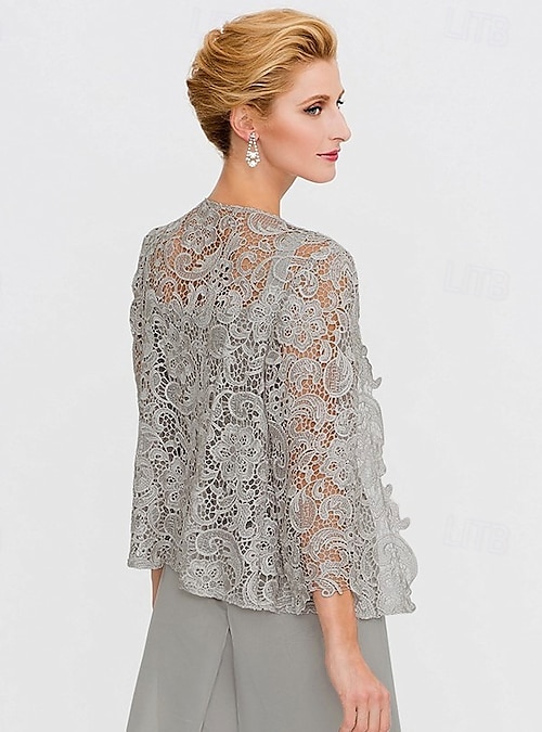 Mother's Wraps Bolero Coats Jackets Elegant 3/4 Length Sleeve