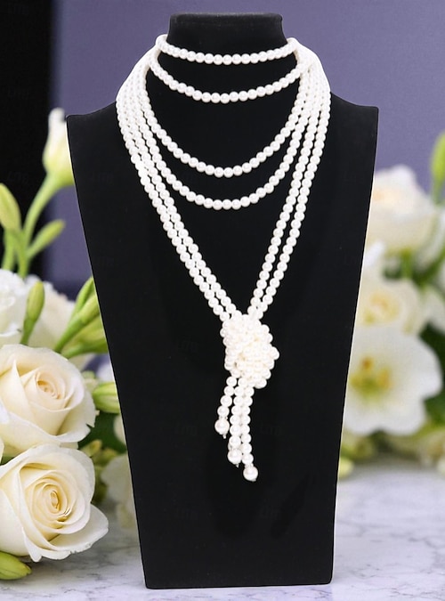Collana Lunga Lariat Perle Naturali