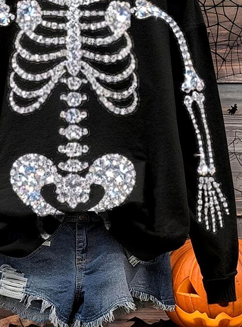 Sweatshirt Femme Chat Mignon Automne Hiver – Pull Oversize Imprimé Animal Col Rond Manches Longues Décontracté Streetwear