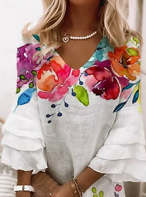 liquorish a line lace detail midi dress in floral print Floral Lattice Linen Blend Blue Midi Dress main image 1