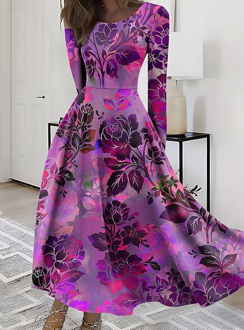 slim fit dress slacks Smocked Fit & Flare Midi Dress | A-Line Dress main image 0