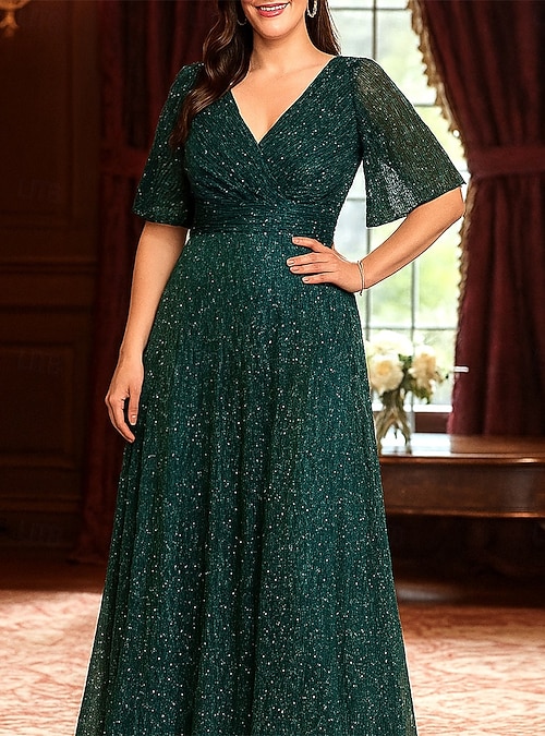 plus size ankle length evening dresses Faviana Floral A-Line Plus Size Prom Dress 9557 main image 1