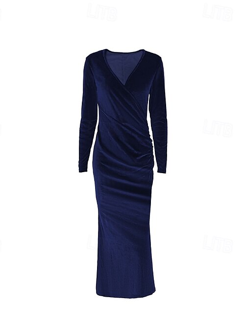 strapless open back dress Lilac Sparkly Mermaid V-neck Long Prom Dresses With Slit, Evening Dress,  MP857