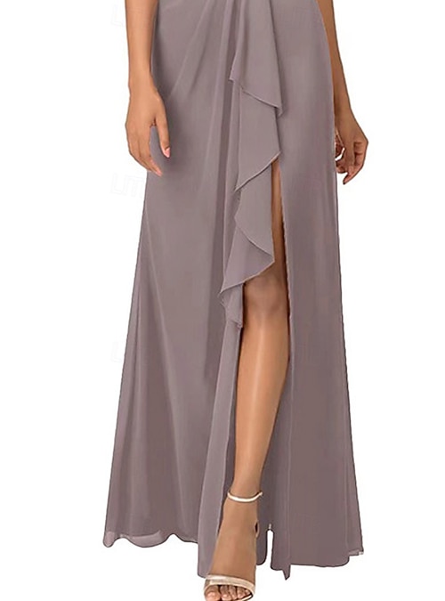 navy blue dress for baby girl Strapless V-Neck A-Line Midi Dress with Asymmetrical Hem for Wedding Guests main image 0