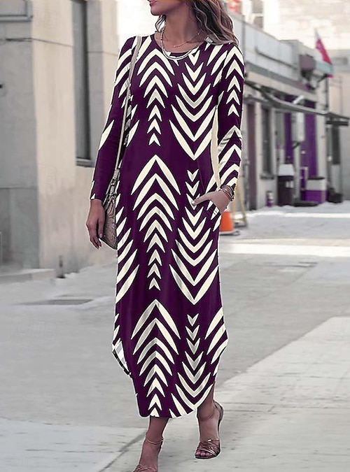 Women's Maxi Dress Sheath Dress T Shirt Dress Tee Dress Vacation