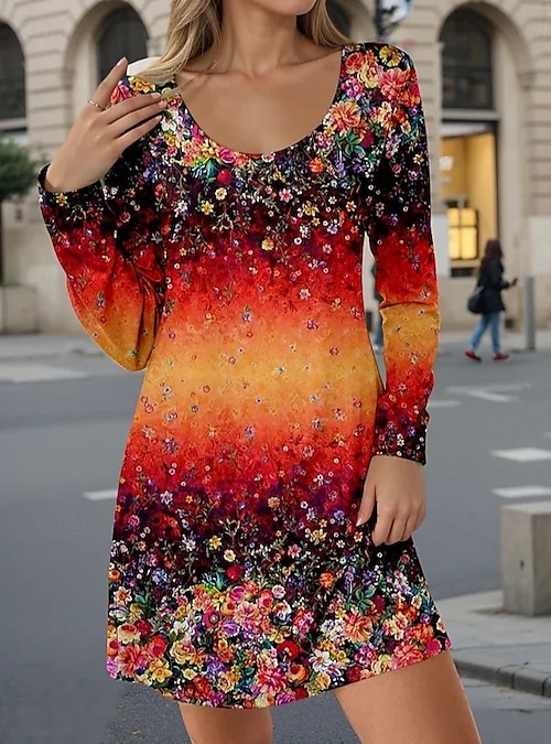 Style Maglietta Vestito Per Donna Abito Midi Vestito T-Shirt