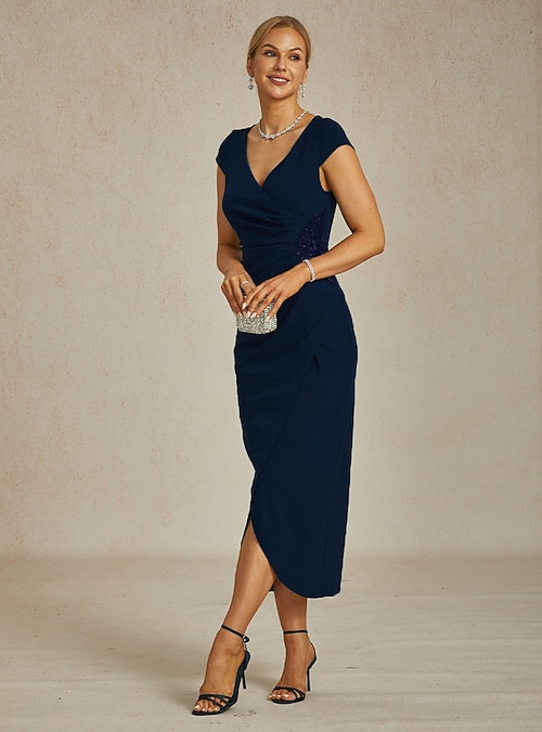knee length dresses for ladies SheIn |Women's Solid Color Simple Casual Long Sleeve Arabian Modest Dress Long Evening Dresses main image 0