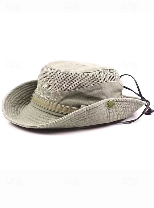 Cappello Unisex Per Escursionismo E Spiaggia Cappello Safari Unisex UPF 50+ - Protezione UV, Cotone, Tesa Larga, Regolabile, Per Escursionismo, Spiaggia, Pesca Cappello Deserto
