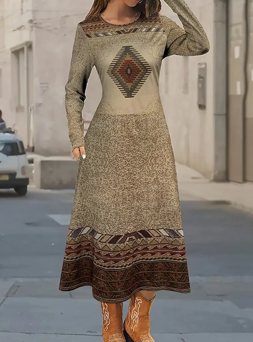 dark brown boho dress Boho Maxi Dress for Woman in Brown Paisley Print /summer Dress /boho Hippy Dress/lace Dress/ Frills / Tassels/ Dress for Vacation/ Halter