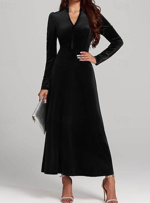 navy blue dress for baby girl Found: A Classy & Casual Black Midi Dress For Everyday main image 1