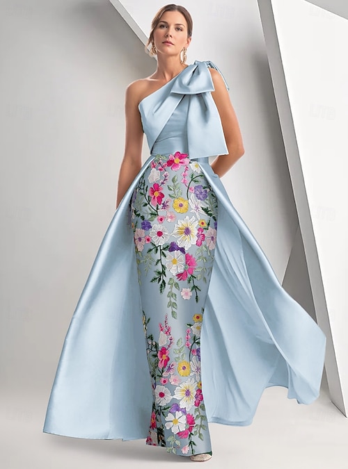 A-Line Floor Length Beaded Eembroidered Formal Dresses Mother of the Bride Dress Evening Gown Elegant Vintage Glittering Sleeveless One Shoulder Wedding Formal Satin with Bow(s) Slit 2026 - kr.2509 A-Line Floor Length Beaded Eembroidered Formal Dresses Mother of the Bride Dress Evening Gown Elegant Vintage Glittering Sleeveless One Shoulder Wedding Formal Satin with Bow(s) Slit 2026 - kr.2509