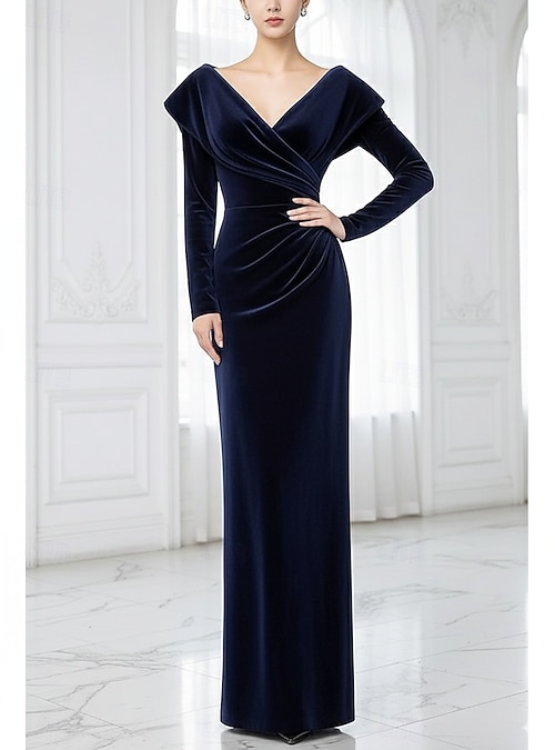 where to buy marine dress blues Long Velvet Prom Dress by LaDivine OC011 – The Dress Outlet main image 0