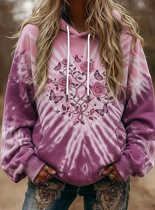 Sudadera Deportiva Sudadera Tie Dye Mujer Mujer Pullover Sudaderas
