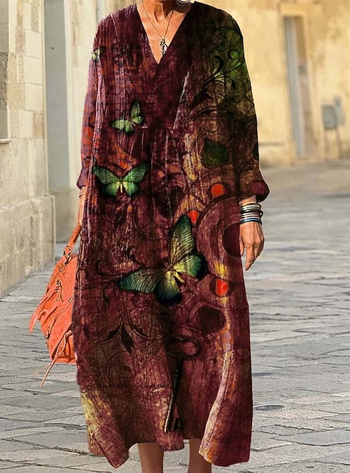 chinese dress ladies Momyknows Solid Color Ruffle Hem A-line Lantern Sleeve Casual Going Out  Elegant Maternity Photoshoot Mini Dress main image 1
