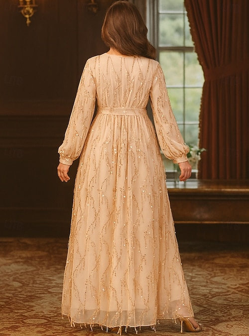 cos asymmetric deconstructed shirt dress Midi Lace Formal Dresses with Long Sleeves– PromGirl