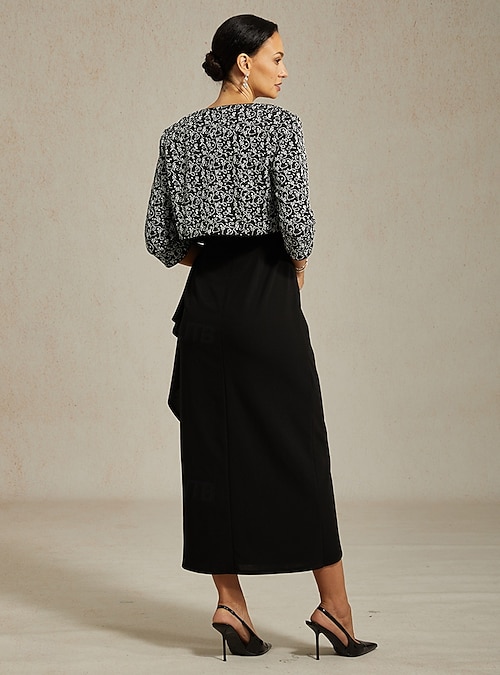 Women's Jacket Dress Sheath Dress Maxi Dress Elegant Formal Semi Formal Evening Party Regular Fit Floral Long Sleeve Crew Neck Black Spring Fall Winter 2026 - $36.99 Women's Jacket Dress Sheath Dress Maxi Dress Elegant Formal Semi Formal Evening Party Regular Fit Floral Long Sleeve Crew Neck Black Spring Fall Winter 2026 - $36.99