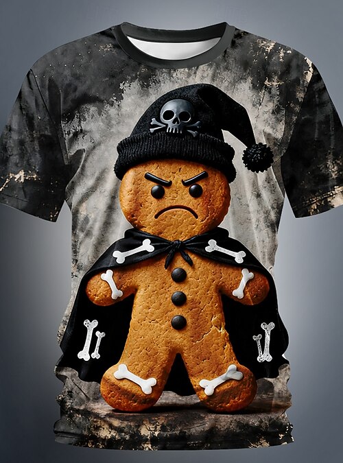 Camiseta Masculina Natal Estampada - Ginger Man Boliche | Poliéster Secagem Rápida Tamanho G