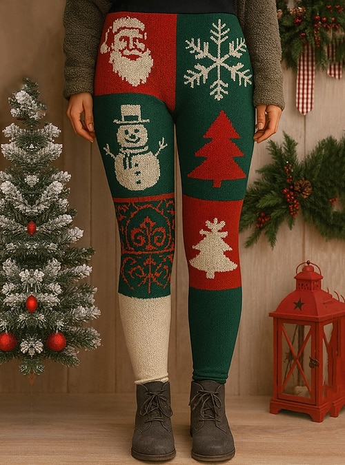 Legging De Noël Pour Femme - Taille Haute - Doux Et élégant - Pantalon