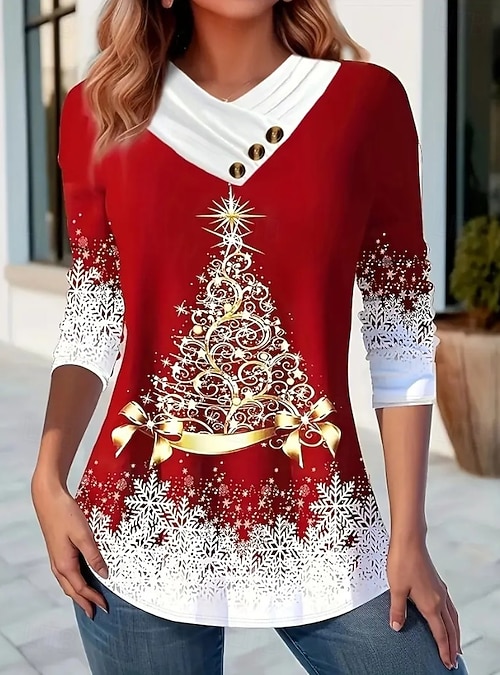 Maglione girocollo bianco blu e bordeaux in cotone a motivo natalizio | Pellizzari