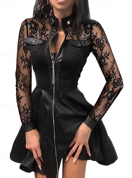 dress lace black club spring Spring Dress Party Women Lace Summer Maxi Dress Strapless Cascading Ruffle  Dress Hollow Out Female Party Dresses Night Club Daily Lace Pattern Cutout