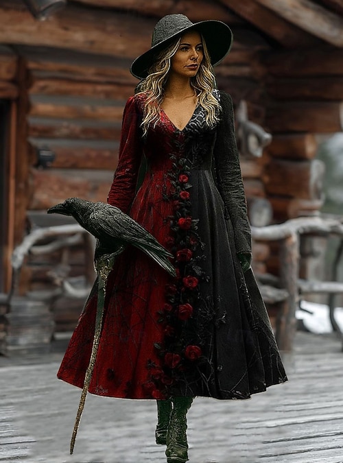 Vestido maxi de mujer vestido con corte A vacaciones casual boho