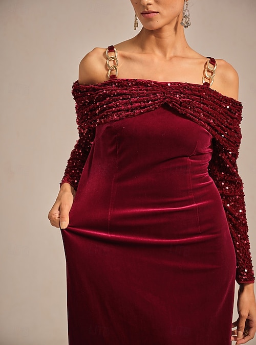 short velvet dress Wine Plunging Neck Sleeve Mini In-Store Styling Appointment Deposit Large Occasions Organza_flower_dress Size:M 40 - 15 ¾