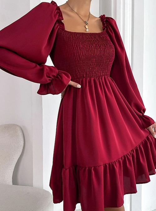 open lace back dress WeWoreWhat Strapless Peplum Mini Dress main image 1