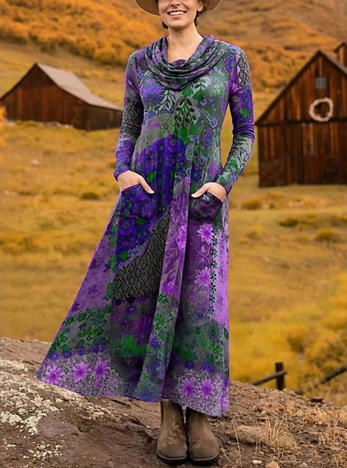 spring fit and flare dress with sleeves Spring fit and flare long sleeves shirt dress 4841 main image 0