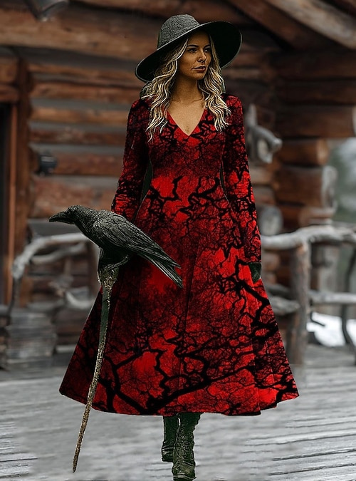 Vestido Midi de Mujer Vestido en A Vacaciones Casual Boho Playa