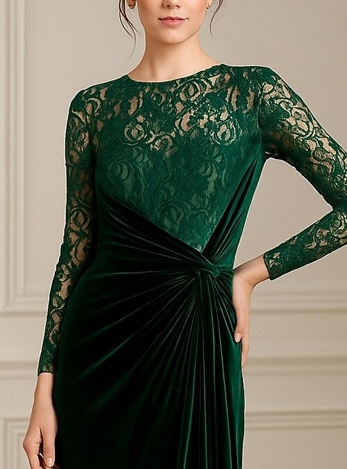 slim fit dress slacks La Femme 31267 Floral Sequin Formal Dress main image 1