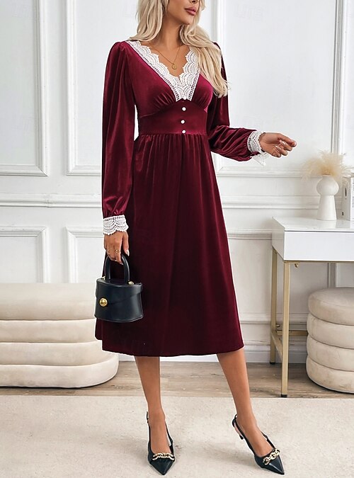 chiffon top wedding dress See Through Lace Long Sleeves A-line Dresses , CW0047 US8 / As Pic Length:62[+$4.99] Picture Color zac posen Elegant Pregnancy dress. Pregnancy