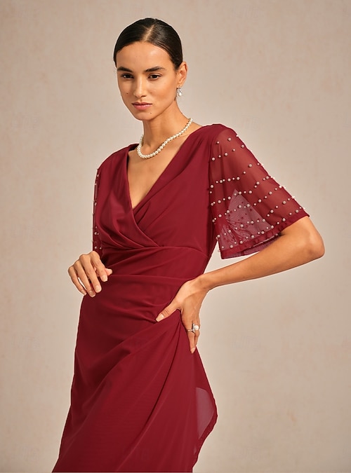 sachin and babi light blue dress Red Wrap Dresses