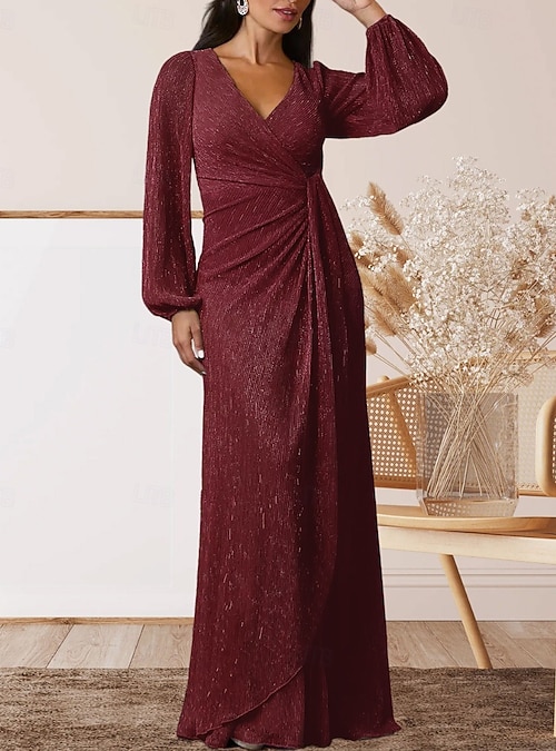 sachin and babi light blue dress A-line V-Neck Floor-Length Chiffon Mother of the Bride Dress With Sequ –  RoseProm main image 1