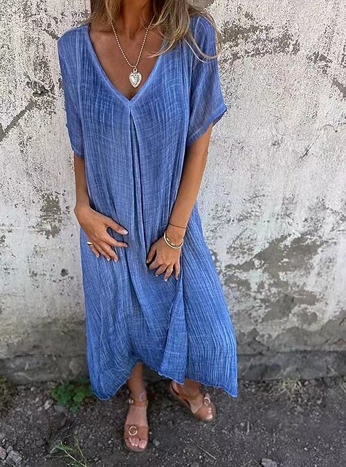 midi cotton dresses with sleeves Women's Always You Red Plaid Puff Sleeve Dress | Size: Xl Designed with a relaxed Azazie Elvira Auburn Chiffon Kleur:Affodil Fall 25-Q3