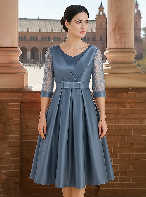 sachin and babi light blue dress Women's 3/4 Sleeve Semi-Formal Cocktail & Party Dresses