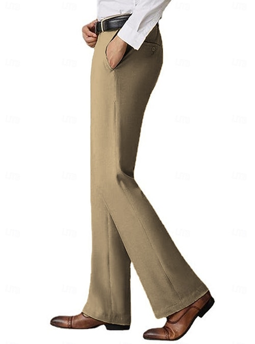 Men's Trousers Dress Pants Flared Pants Suit Pants Pocket Plain Comfort Soft Outdoor Daily Going out Fashion Casual Black White 2026 - AU $55.79 Men's Trousers Dress Pants Flared Pants Suit Pants Pocket Plain Comfort Soft Outdoor Daily Going out Fashion Casual Black White 2026 - AU $55.79