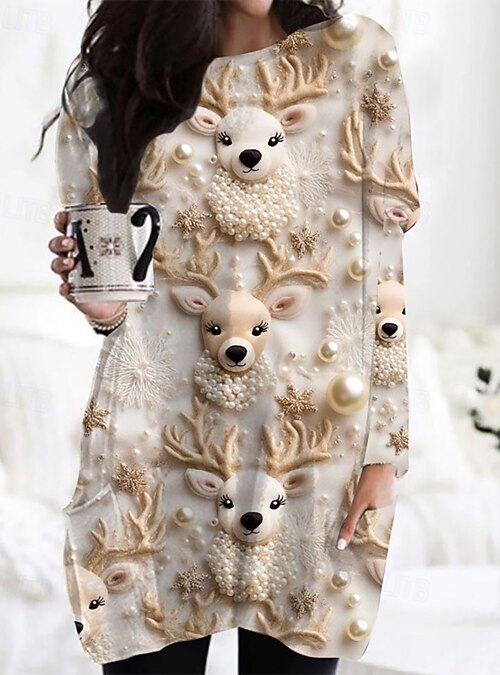 white christmas dresses Bubbleroom  Contrast Edge Knitted Dress  Christmas dresses  Beige