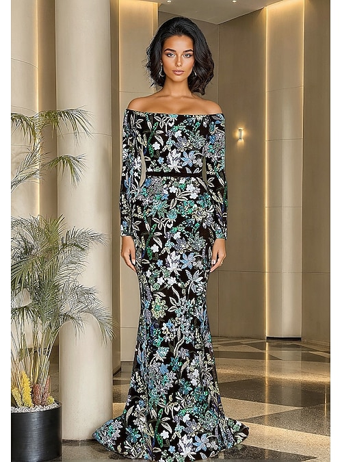 green emerald velvet dress Royal Blue Ombre Sparkly Prom Dresses Celebrity Style Formal Dresses ARD2240