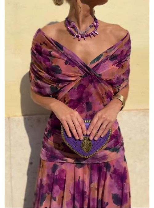 birthday wrap dress Valerie Chiffon Faux Wrap Dress main image 1