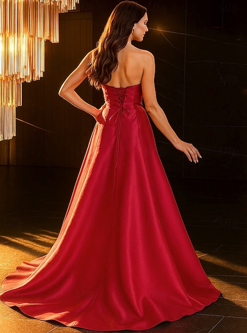 Ball Gown Floor Length Prom Dress Party Dress Cocktail Dress Quinceanera  Dresses Elegant Party Sleeveless Strapless Evening Party Wedding Guest with  Glitter 2026 - $230.99