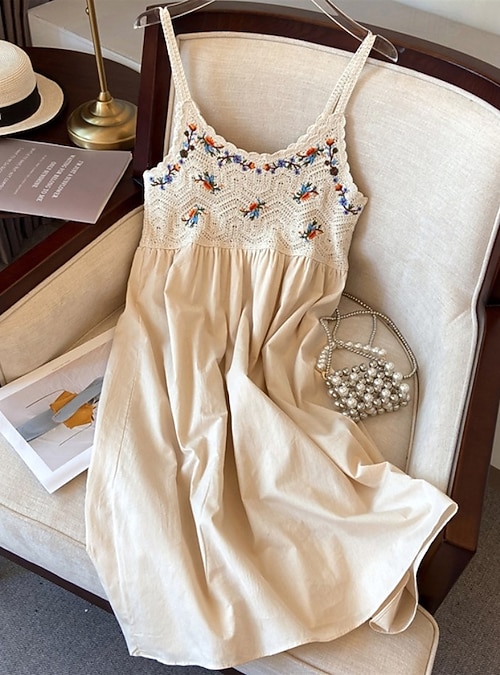 Women's Mini Dress Sundress Vacation Casual Outdoor Beach Cocktail Party Regular Fit Floral Graphic Sleeveless V Neck White off-white Summer Spring 2026 - $21.99 Women's Mini Dress Sundress Vacation Casual Outdoor Beach Cocktail Party Regular Fit Floral Graphic Sleeveless V Neck White off-white Summer Spring 2026 - $21.99