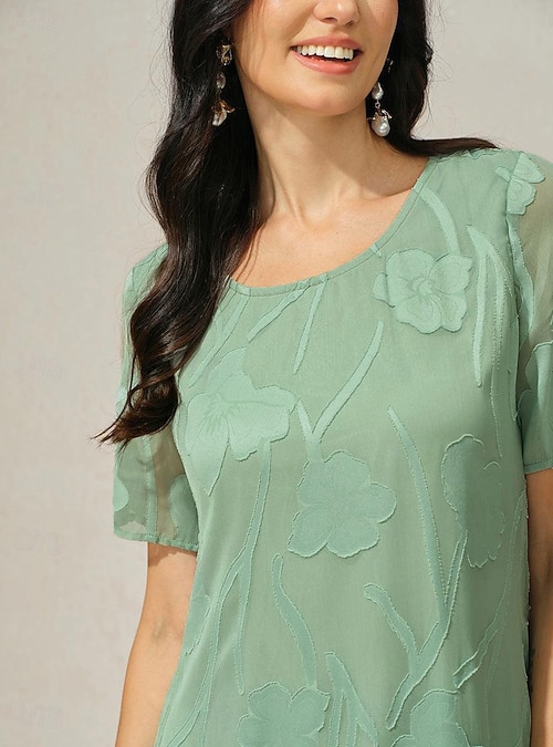 green emerald velvet dress Sage Green Tea Length Lace Corset Wedding Guest Dress Prom Dress main image 1