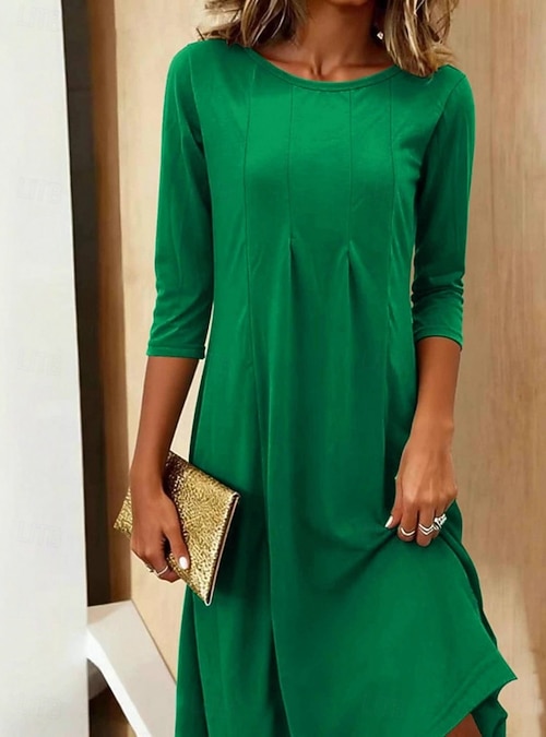 dark green long sleeve shift dress Cute Green Dress - Shift Dress - Long Sleeve Dress - $38.00