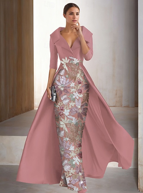 slim fit dress slacks Sleeveless Sequin Overskirt Gown by Elizabeth KGL3057 main image 0